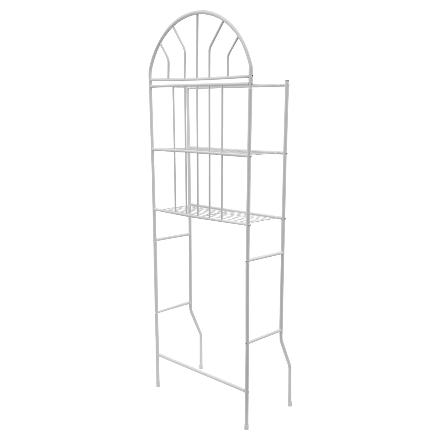 24.8*13.39*69.69 Inch 3-Tier Toilet Storage Rack Floor Standing Toilet Bathroom Organize Shelf Easy to Clean