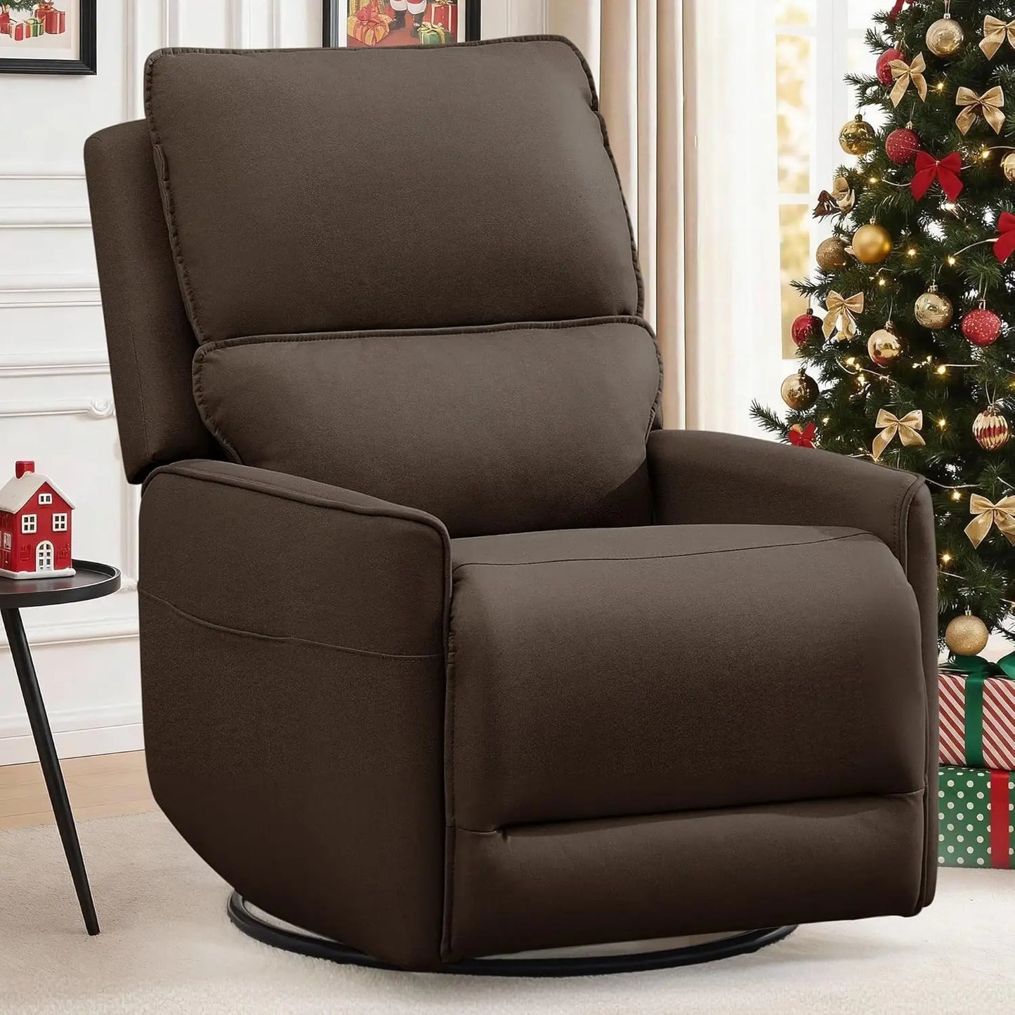 Recliner Chair 360 Swivel Rocker Recliner Chairs for Adults, Small Recliners for Small Spaces, Upholstered Nursery, Customized