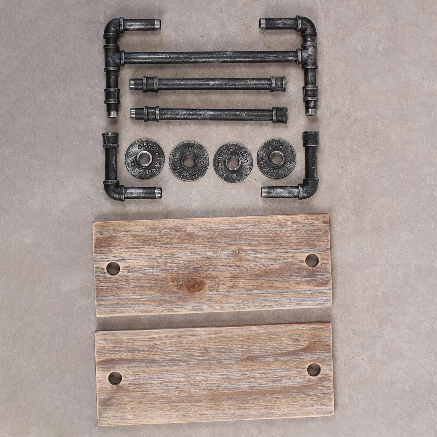 Industrial Pipe Shelf Wall Mounted 2 Tier Rustic Wood Towel Rack Over Toilet Floating Shelves Bathroom Storage