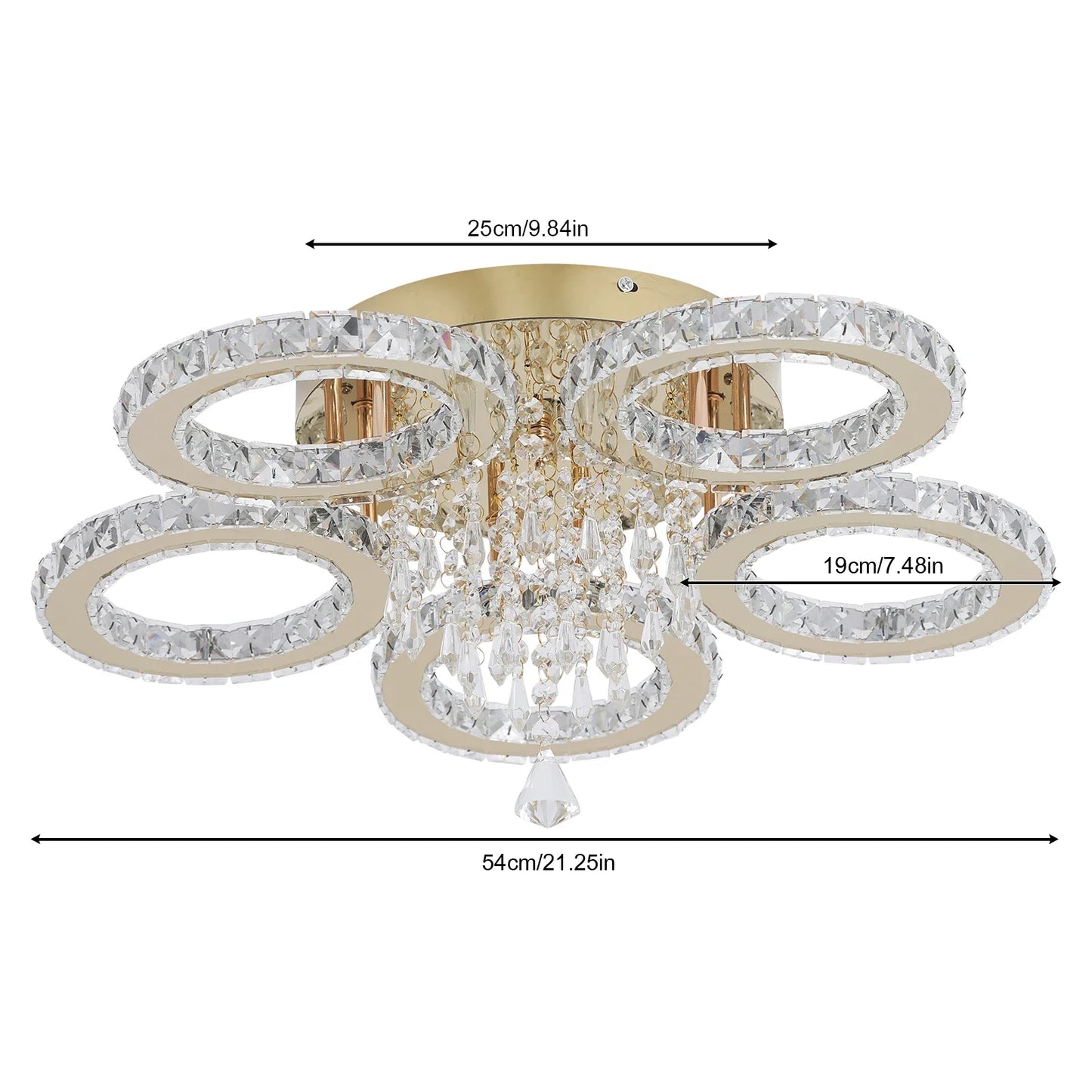 LED Crystal Chandelier Ceiling Light