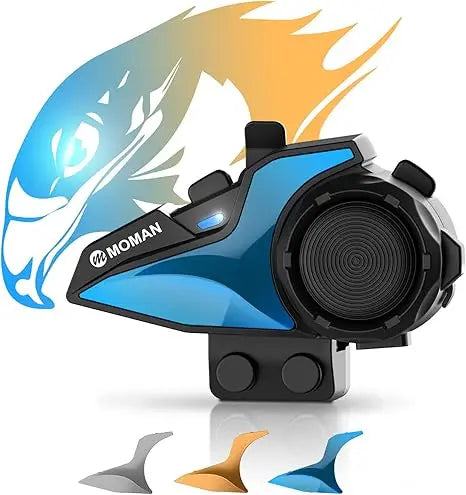 Motorcycle Intercom Bluetooth Helmet Headset H2E Eagle-Like Communication System Dual Chips for Audio Multitasking HiFi Sound
