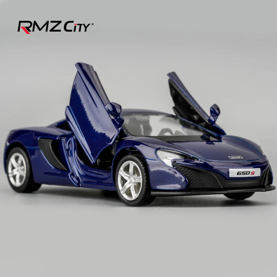 1:36 McLaren 650s Toy Car, Diecast Pull Back Model Car, Doors Open, Collection Kids Toy for Aged 3 and up, Gift Red