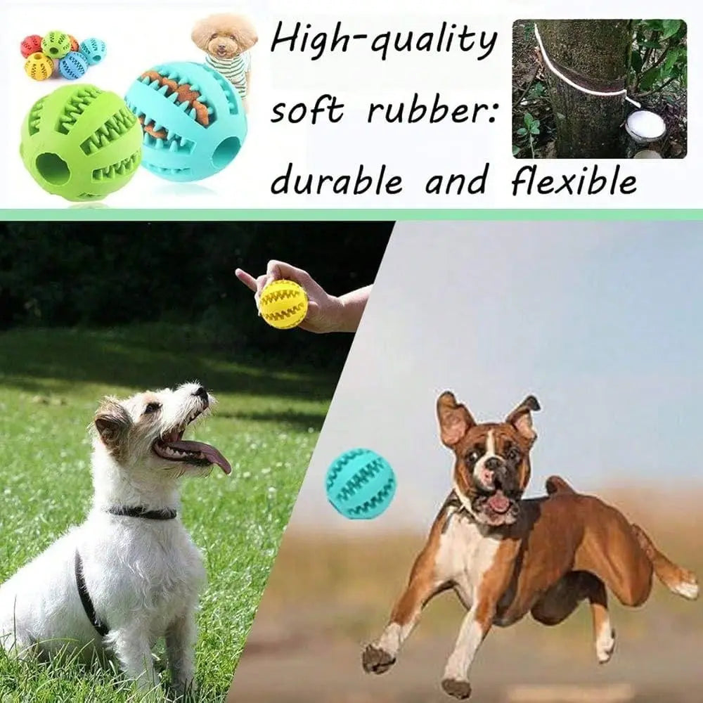 2 Pack Dog Toy Ball Bite Resistant Teething Toys For Small Medium Large Dog And Puppy Cat, Dog Pet Food Treat Feeder Chew Tooth