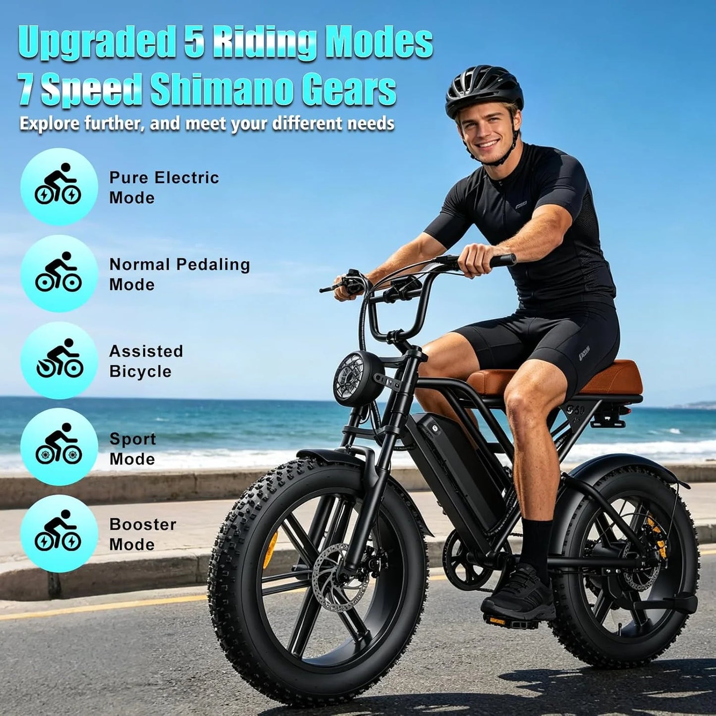 20"x4.0 Fat Tire Electric Bike UL2849 Certified 1500W Peak Motor 65Mile Range Removable Battery Off Road Adult E-Bicycle Dual Disc Brake Ebike
