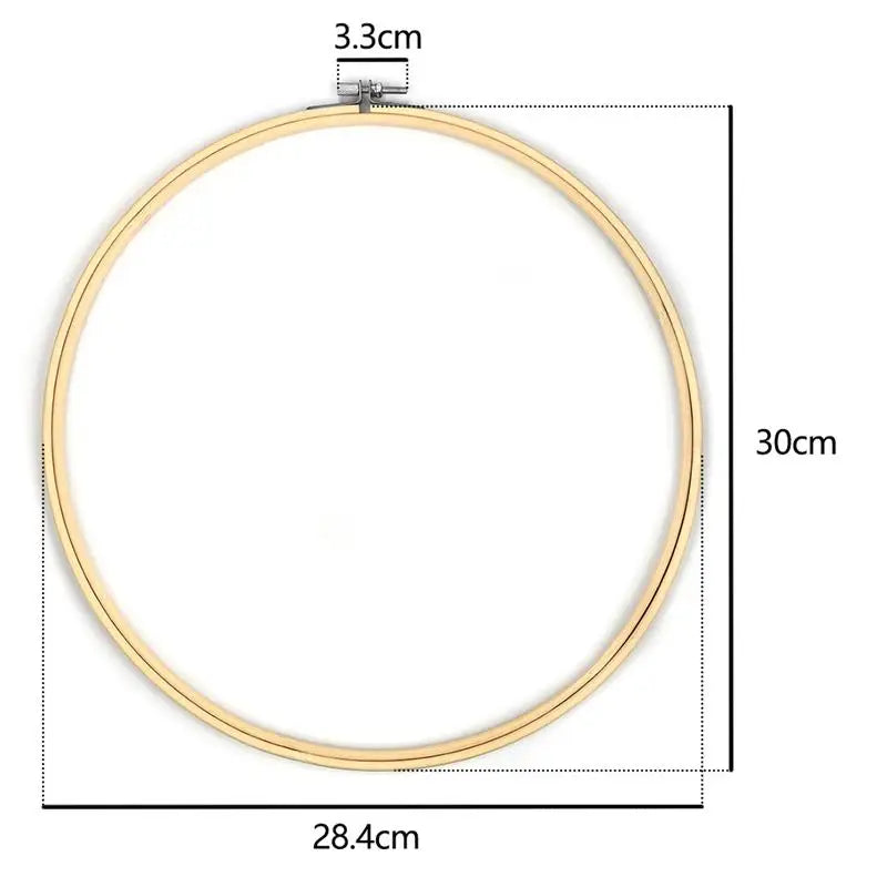 10pcs/Set Dia 10-30cm Wooden Embroidery Hoops Frame Set Bamboo Embroidery Hoop Rings For DIY Cross Stitch Needle Craft Tool
