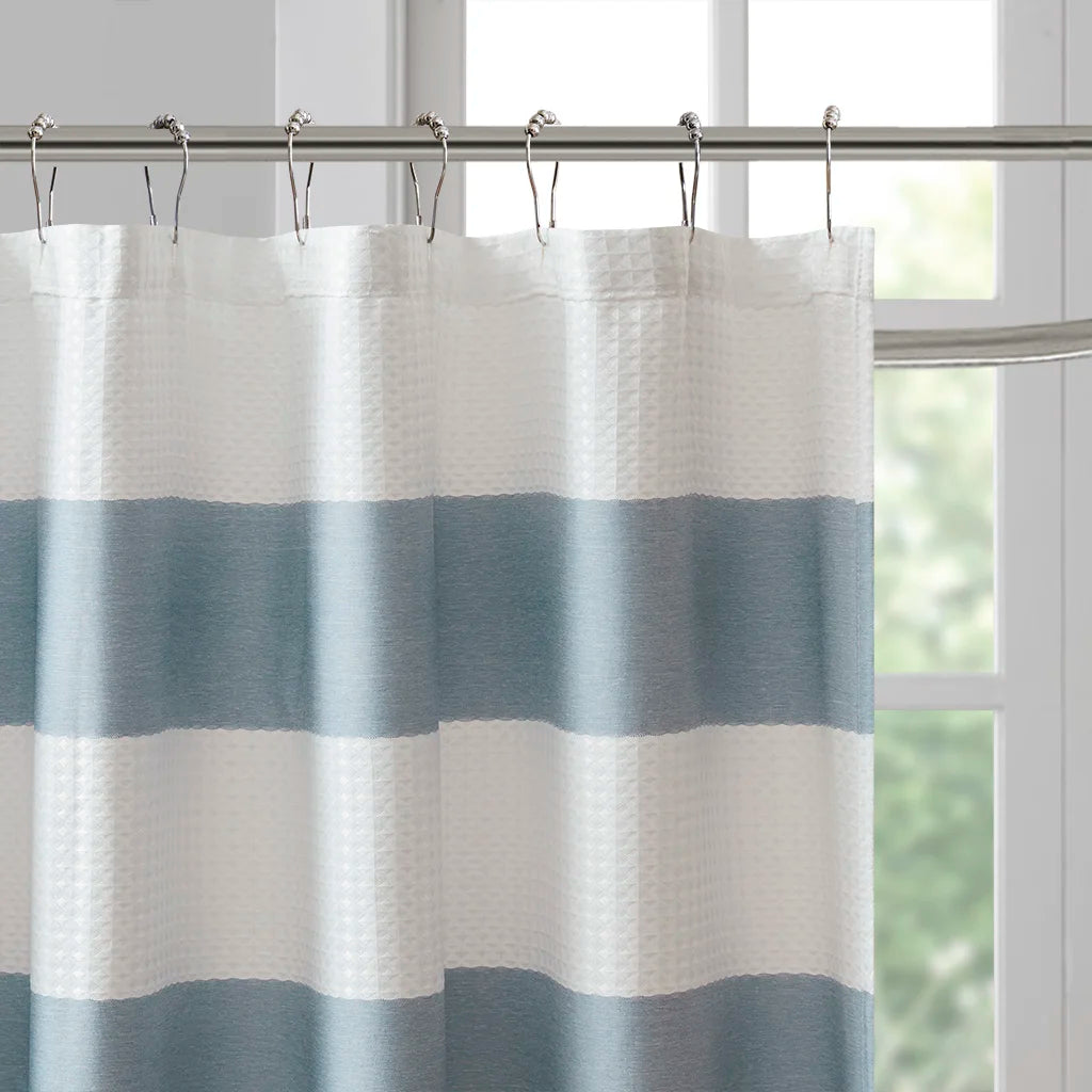 Shower Curtain with 3M Treatment Blue 72x72" (Blue + Polyester)