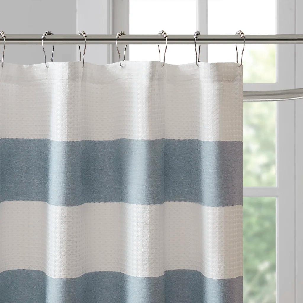 Shower Curtain with 3M Treatment Blue 72x72" (Blue + Polyester)