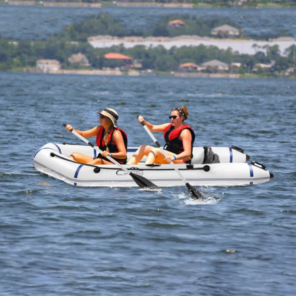 Camping Survivals 10ft PVC 330kg Water Adult Assault Boat Double rowing boat Suitable for wild fishing and diving rescue