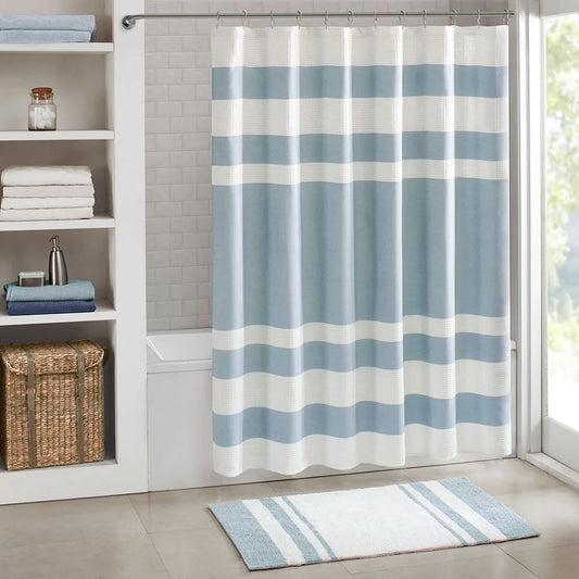 Shower Curtain with 3M Treatment Blue 72x72" (Blue + Polyester)