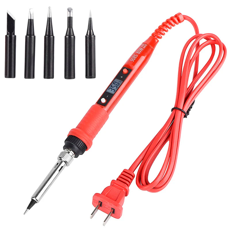 JCD 80W Electric Soldering Iron 220V 110V Adjustable Temperature Solder Iron LCD Display Welding Repair Tools Soldering Iron Tip