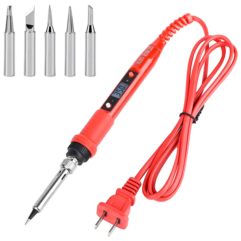 JCD 80W Electric Soldering Iron 220V 110V Adjustable Temperature Solder Iron LCD Display Welding Repair Tools Soldering Iron Tip