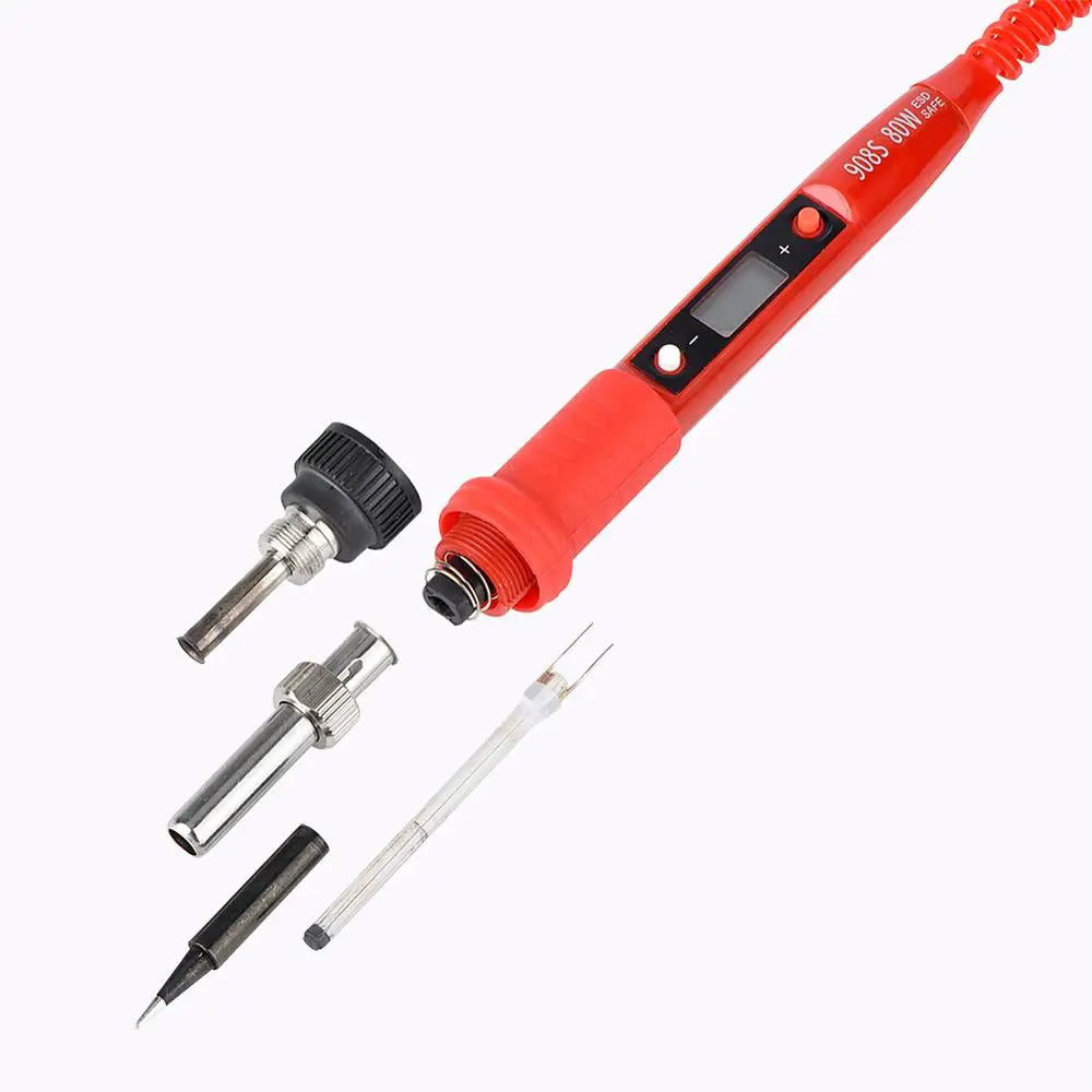 JCD 80W Electric Soldering Iron 220V 110V Adjustable Temperature Solder Iron LCD Display Welding Repair Tools Soldering Iron Tip