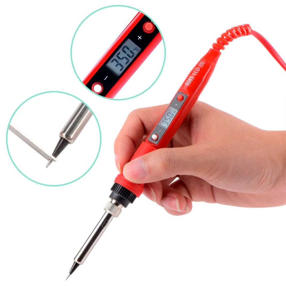 JCD 80W Electric Soldering Iron 220V 110V Adjustable Temperature Solder Iron LCD Display Welding Repair Tools Soldering Iron Tip