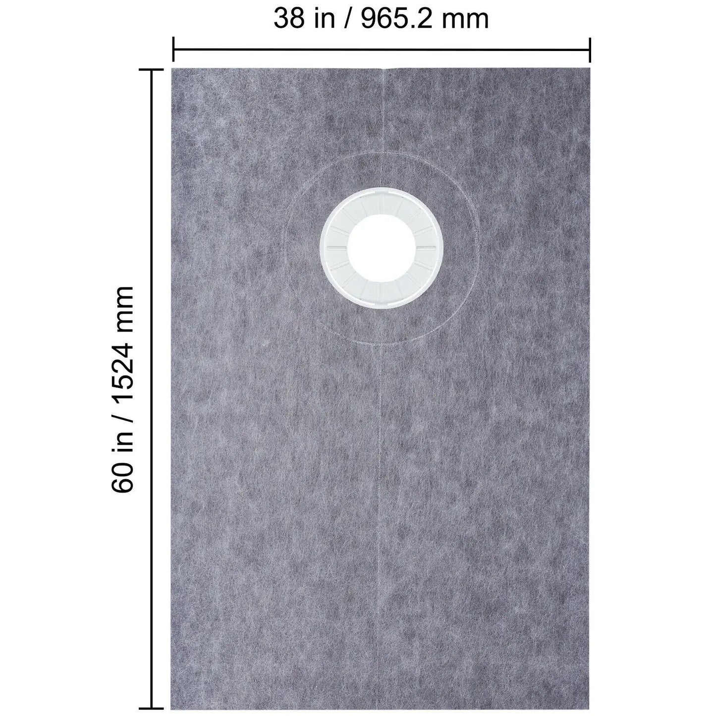 SucceBuy Waterproofing Shower Kit 38''x60'' Shower Kit Tray With Offset Drain PVC Or ABS 4" Stainless Steel Grate 2 Cuttable