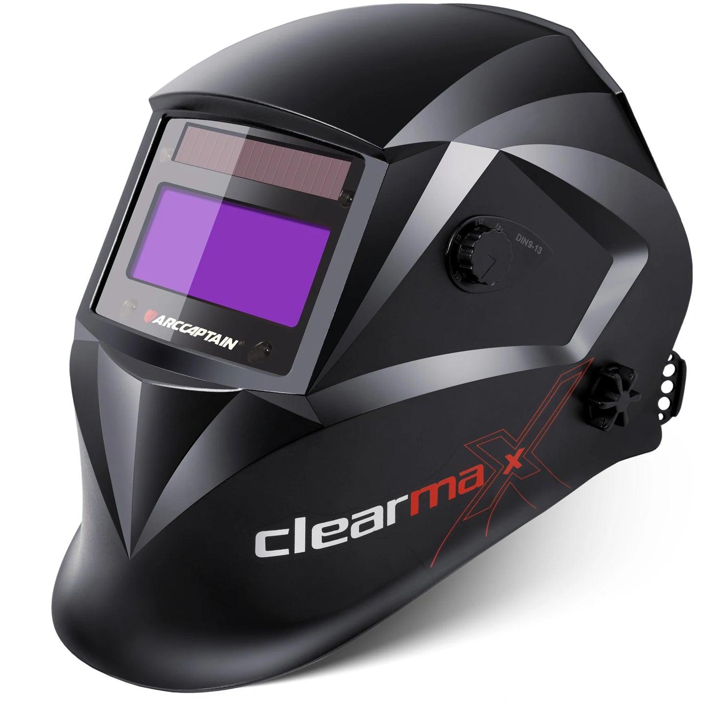 ARCCAPTAIN Auto Darkening Welding Helmet Nylon Welder Mask Large View True Color DIN4 1/1/1/1 Soldering Mask for TIG MIG MMA CUT