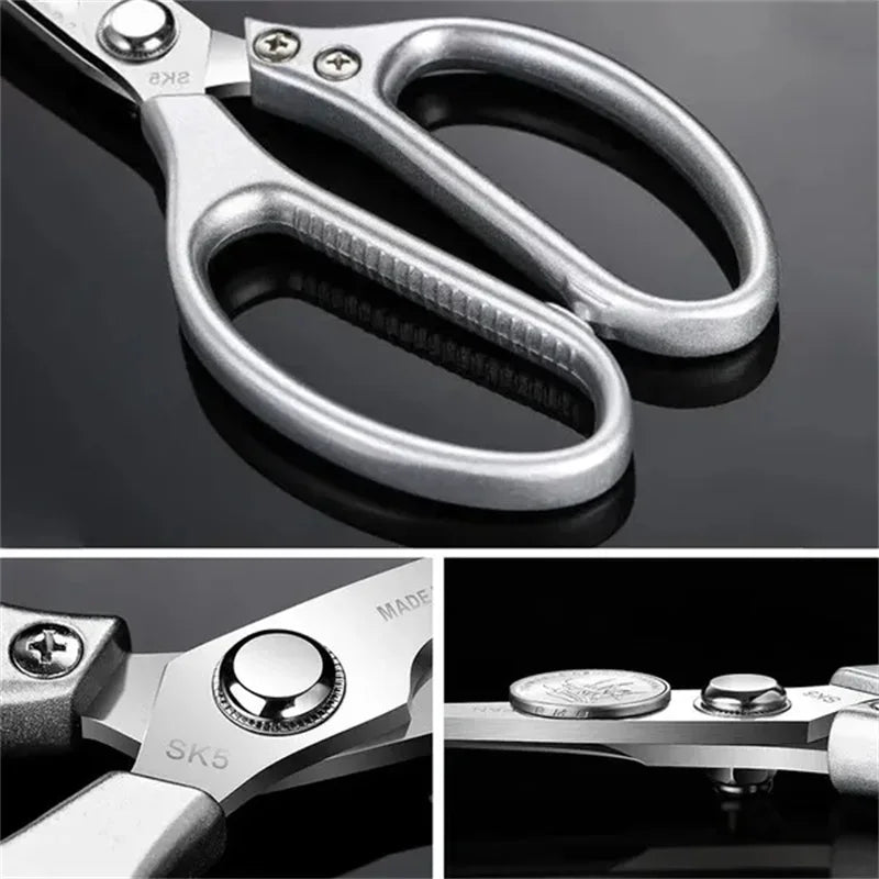 Stainless Steel Kitchen Scissors Multifunctional Chicken Bone Scissors Shear Fish Duck Cut Chef Professional Scissors Knife Tool