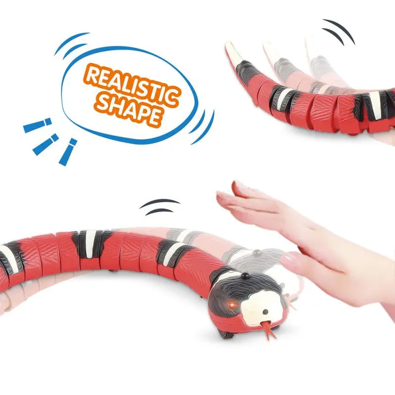 Smart Sensing Snake Interactive Cat Toys Automatic Cats Toys USB Charging Accessories Kitten Toy For Pet Dogs Toy