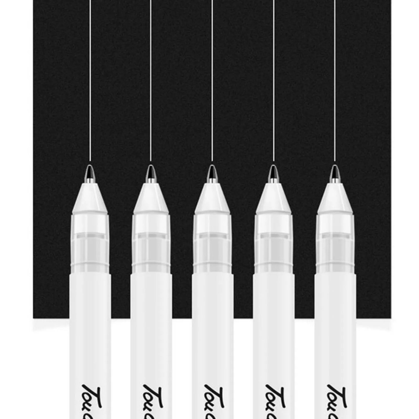 3X 0.8MM White Gel Ink Marker Pen Drawing Art Fine Tip Sketching Painting Tool