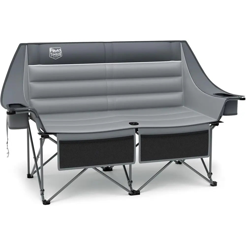 Durable Outdoor Camping Loveseat Chair, Suitable for Campsites, Patios, and Sports Events, Supports 600 lbs
