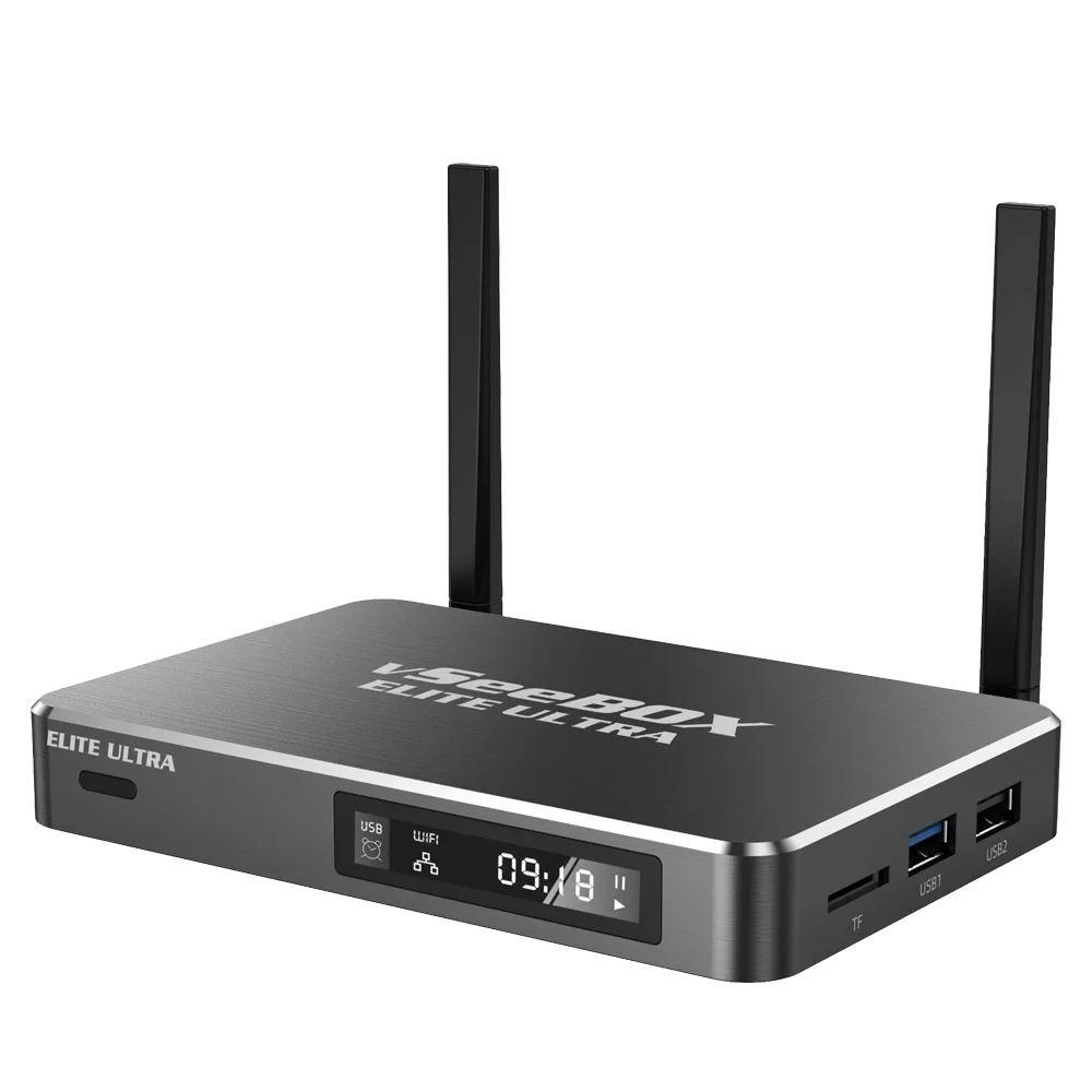 Vseebox ELITE ULTRA with Voice control 8K 2025 Model Timeshift Feature 4GB RAM + 128 GB Storage  Streaming Box