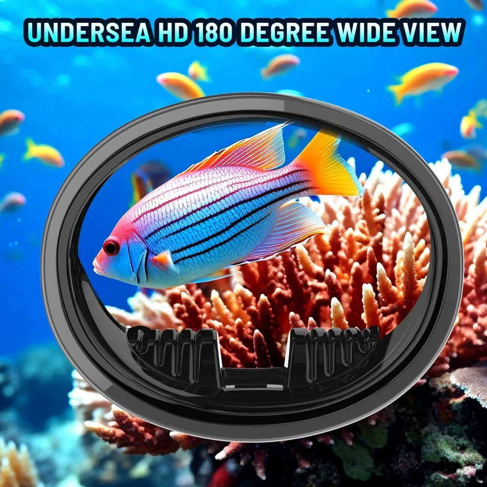 Oval Snorkel Mask Spearfishing Mask Classic Retro-Style Panoramic Wide View Scuba Goggles Tempered Glass Lens Wet Tube for Adult