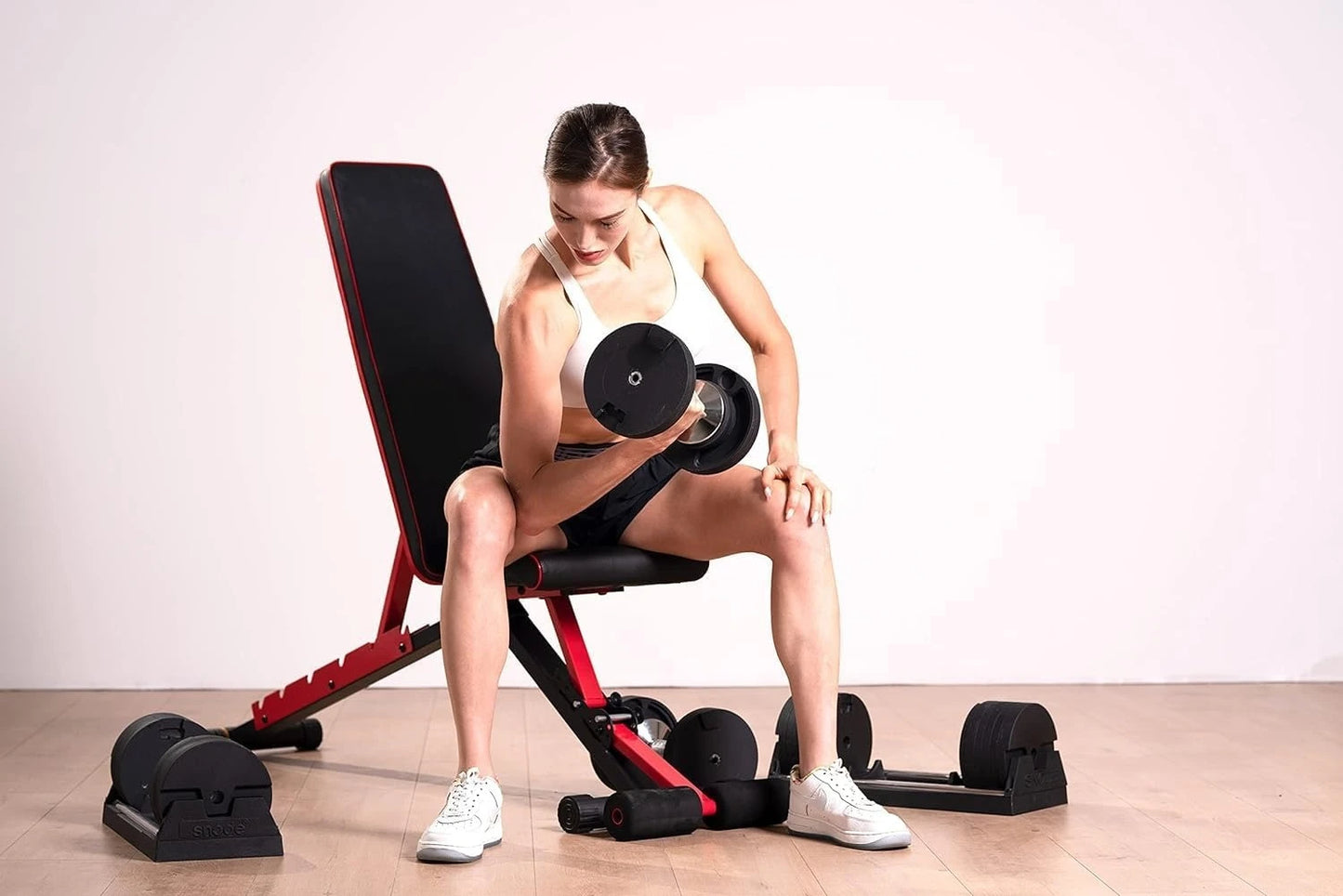 AD80 Drop Proof 80 lbs Adjustable Dumbbell Set -Adjustable Weights with Cast Iron Plates and Cradle,Factory Direct Sales