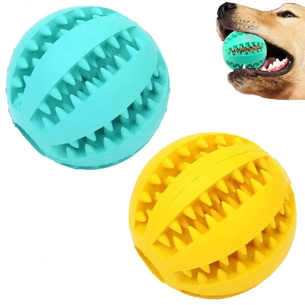 2 Pack Dog Toy Ball Bite Resistant Teething Toys For Small Medium Large Dog And Puppy Cat, Dog Pet Food Treat Feeder Chew Tooth