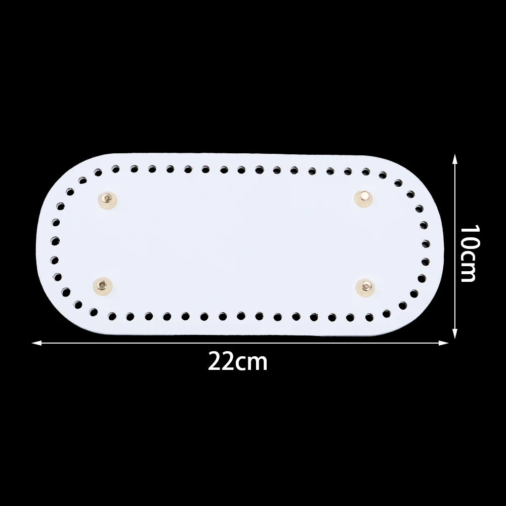 PU Leather Oval/Round Long Knitting Crochet Bags Bottom for DIY Weaving Supplies Home Decor Crochet Bag Bottom Accessories