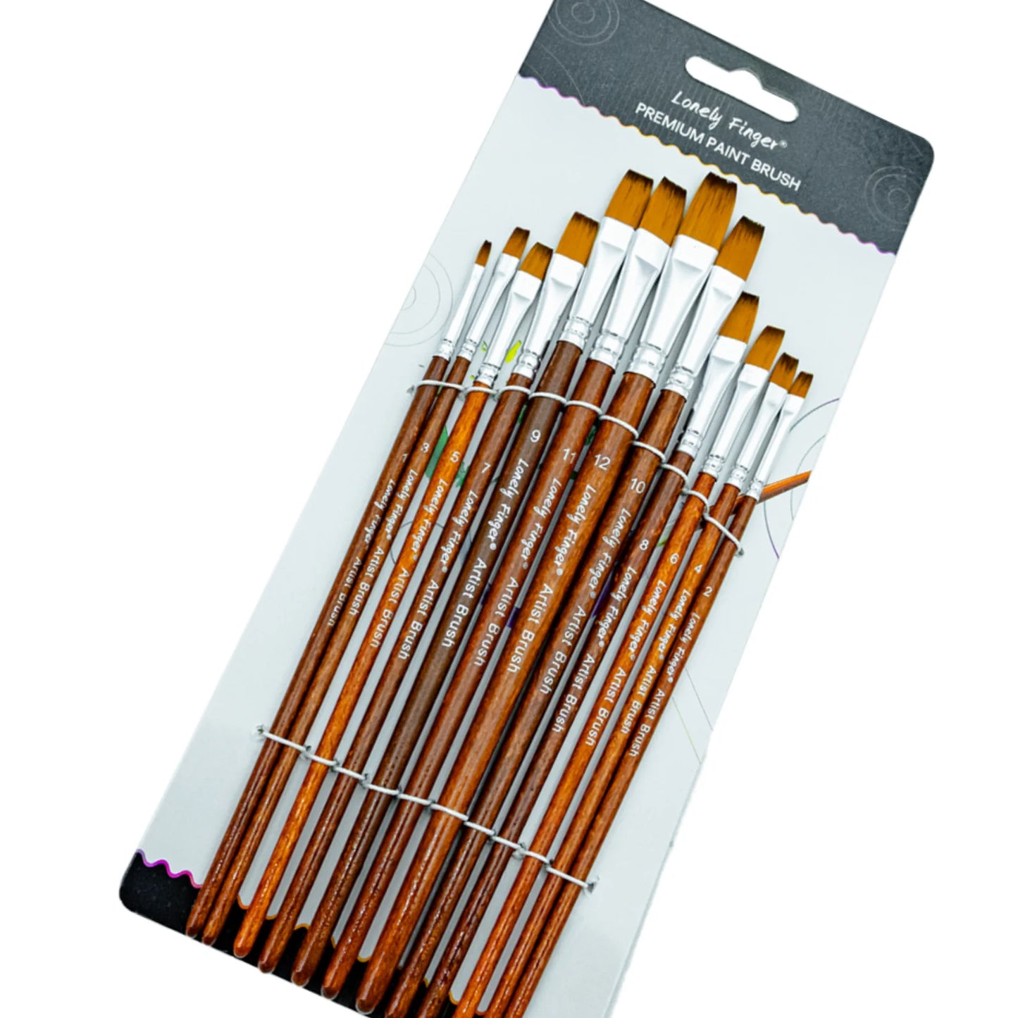 Premium 12-Piece Artist Paint Brush Set - Ultra-Durable Nylon Bristles for Acrylic, Watercolor, Oil & Body Painting