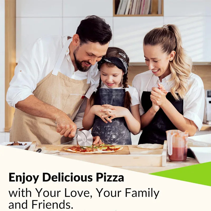 Pizza Cutter  Stainless Steel Food Slicer for Pizzas and more with Ergonomic Handle and Sharp Cutting Surface for Clean Cuts