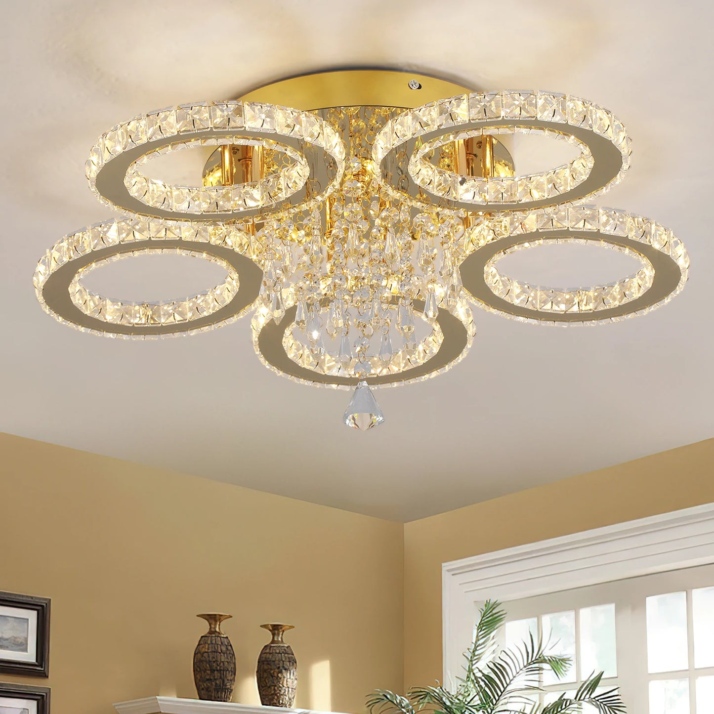 LED Crystal Chandelier Ceiling Light