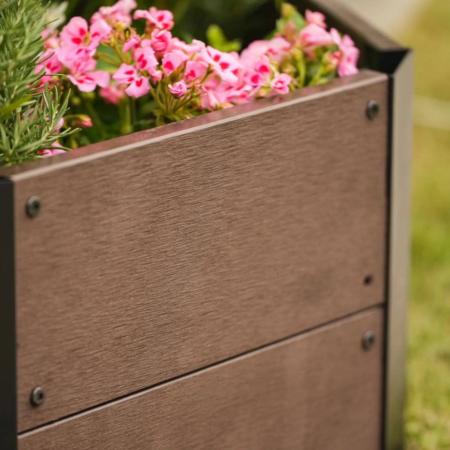 Hexagon Raised Garden Bed Kit, 6-Panel Wood Look Planter Box for Indoor & Outdoor Use, 11.8 Inches Deep Large Herb & Vegetable