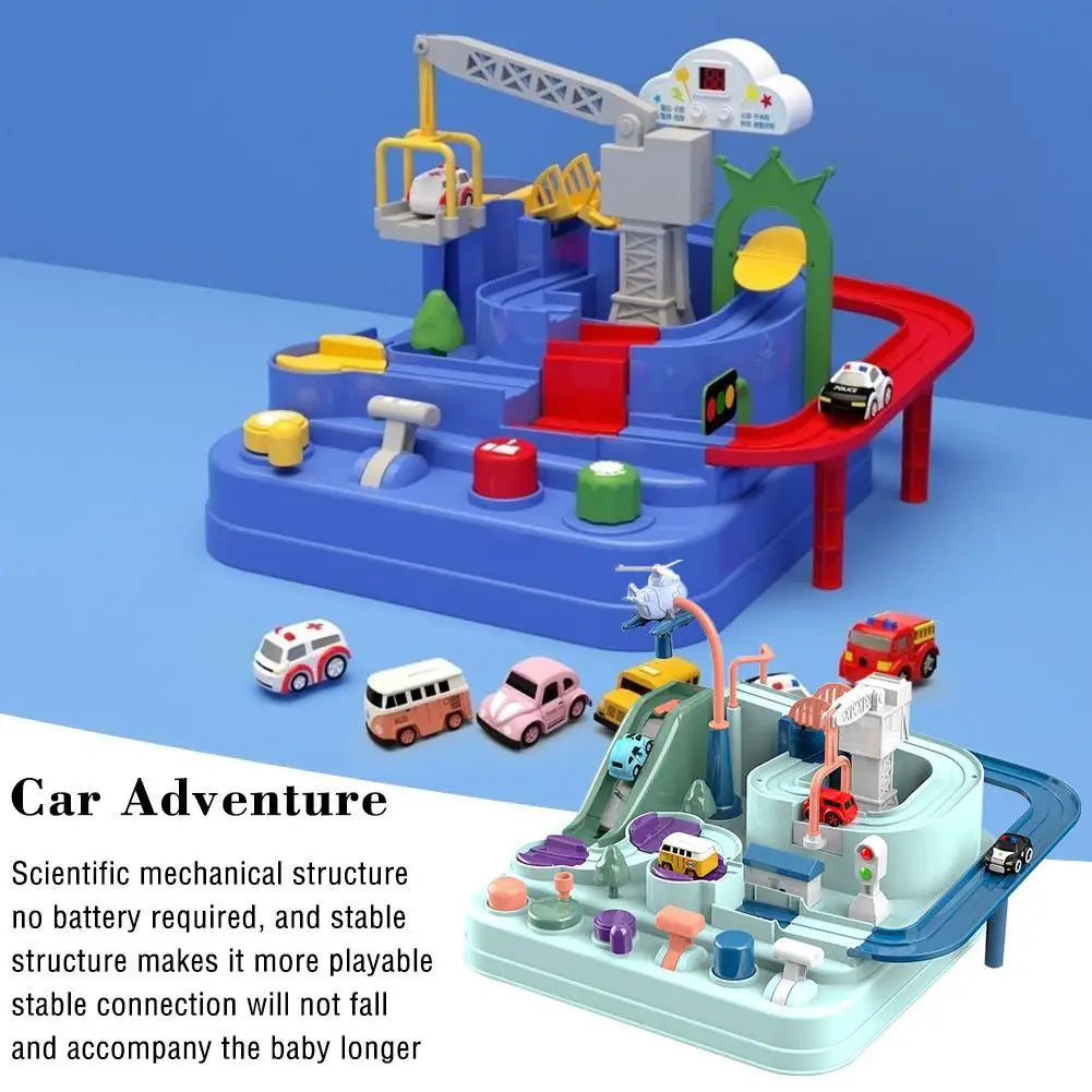 Racing Educational Toy Children Track Car Adventure Games Brain Game Mechanical Interactive Train Toy for Kids