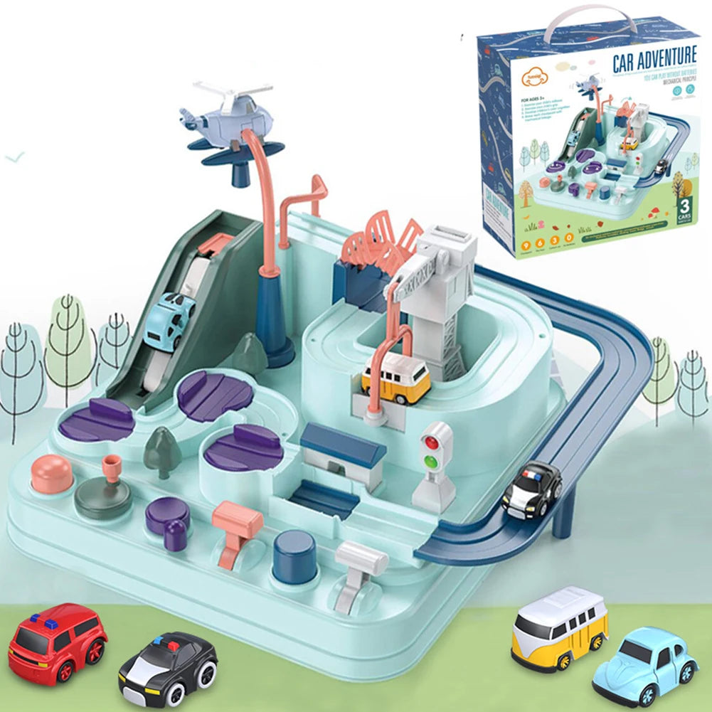 Racing Educational Toy Children Track Car Adventure Games Brain Game Mechanical Interactive Train Toy for Kids