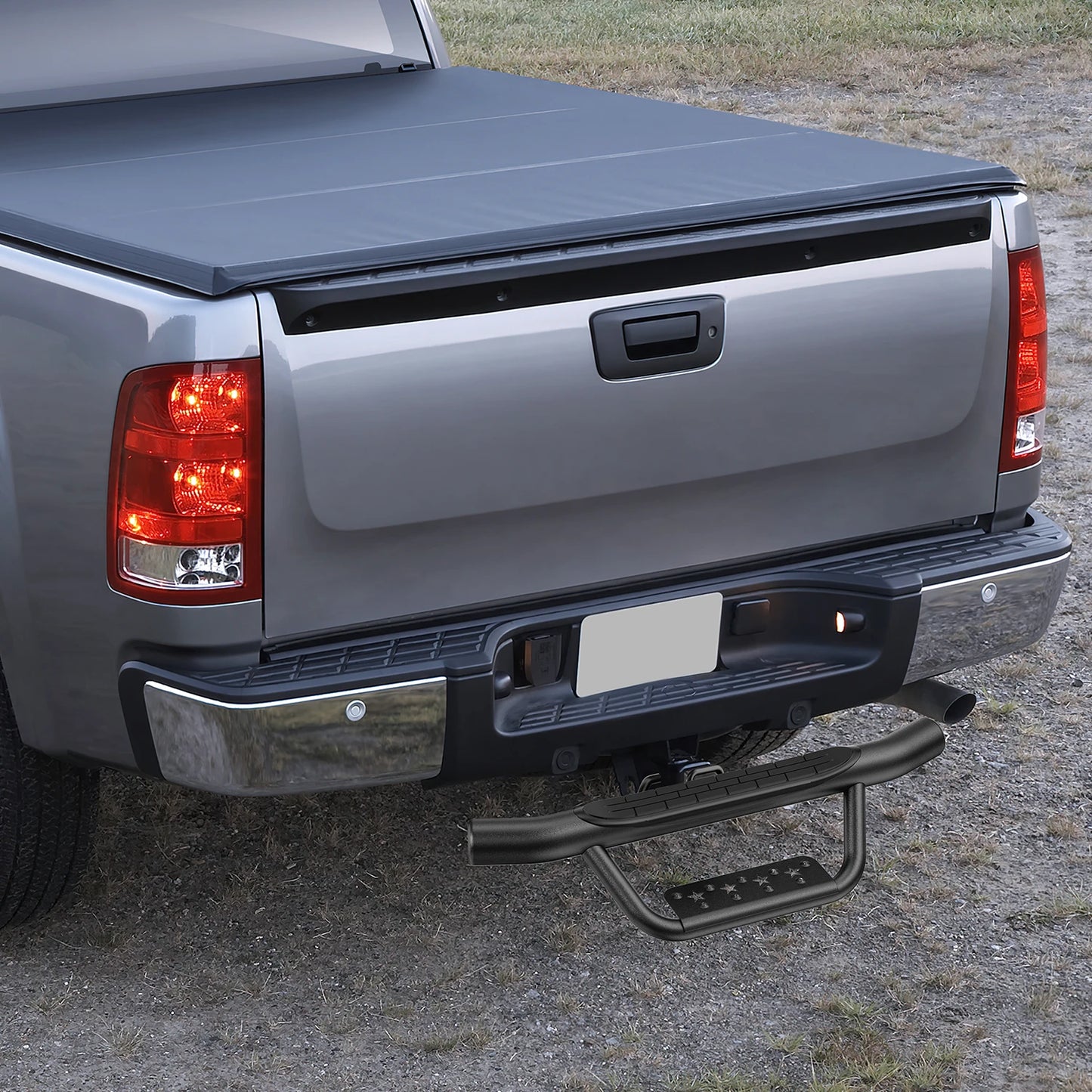 Nilight 36" Hitch Step Fits 2" Receivers Trailer Towing Drop with Rubber Non-Slip Pad Rear Bumper Guard with 5/8" Hitch Pin Clip & U-Bolts Stabilize for Pickup Truck Car SUV
