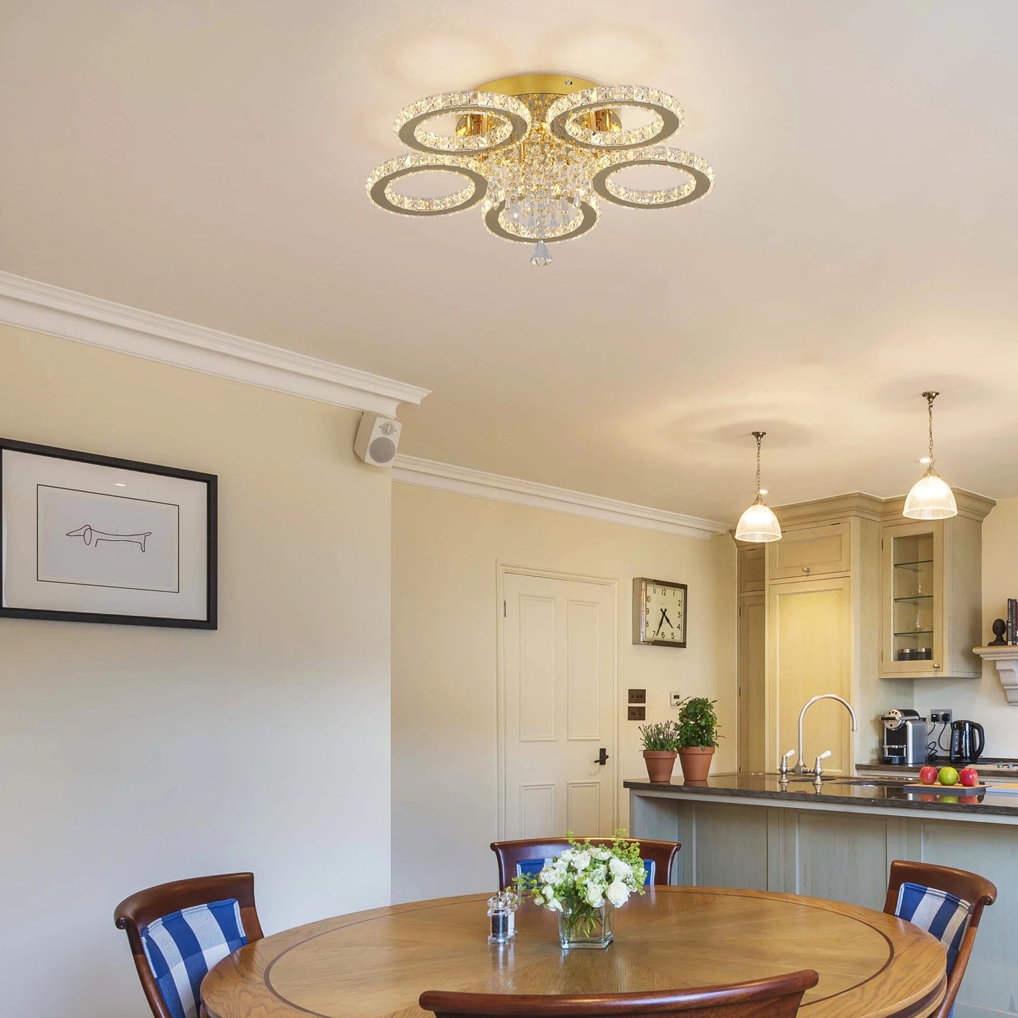 LED Crystal Chandelier Ceiling Light