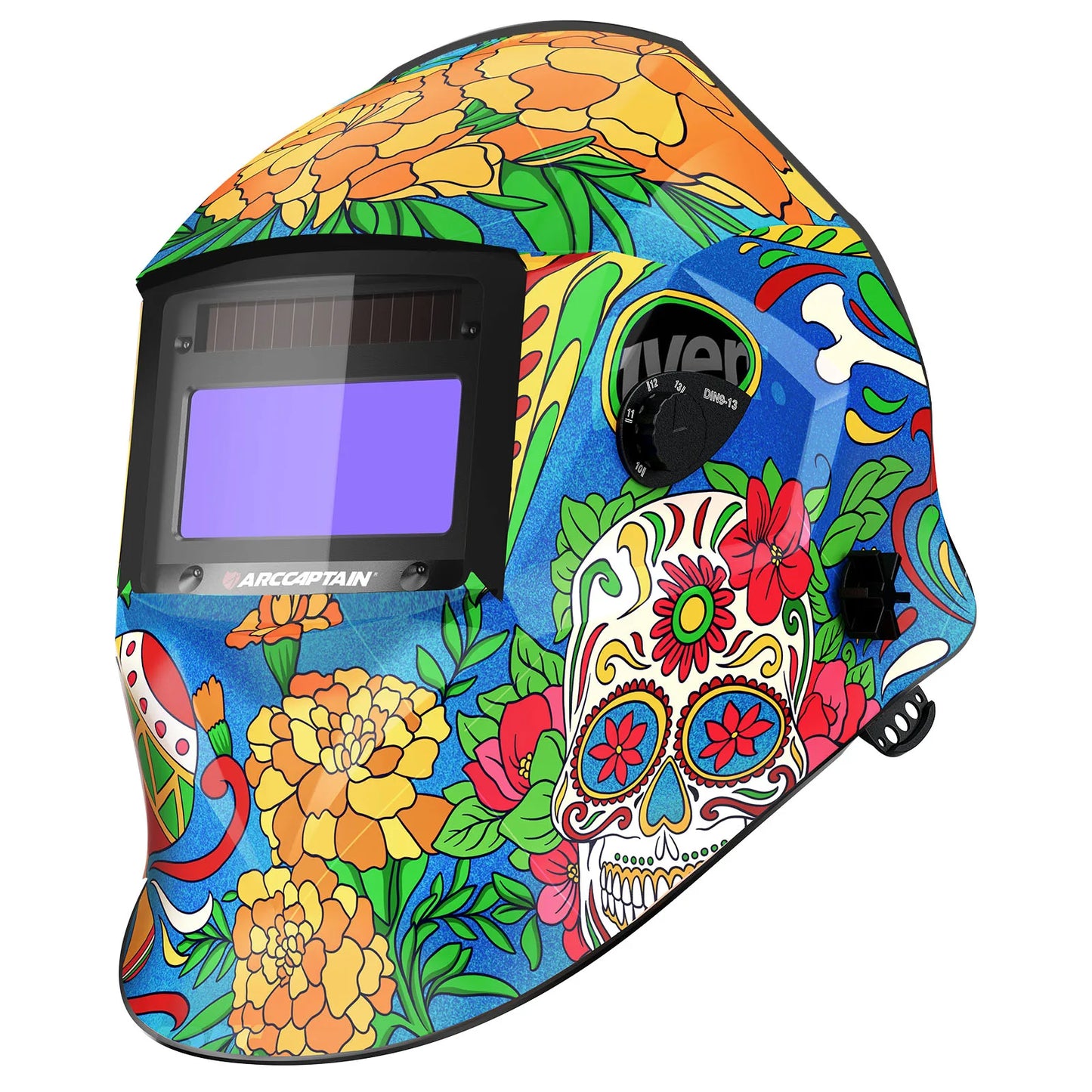 ARCCAPTAIN Auto Darkening Welding Helmet Nylon Welder Mask Large View True Color DIN4 1/1/1/1 Soldering Mask for TIG MIG MMA CUT