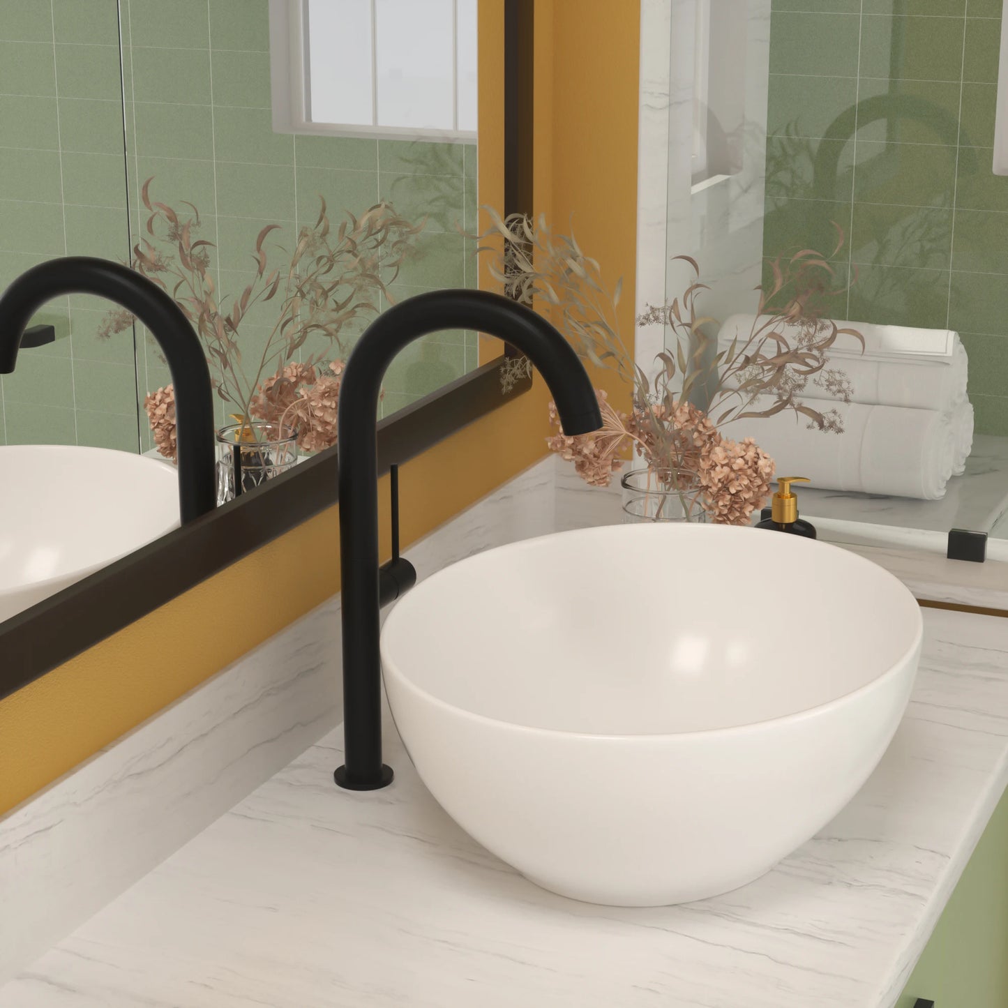 16x13 Inch White Ceramic Modern Oval Bathroom Sink For Home Bathrooms, Restaurants, Office Buildings, Schools, Indoor or Outdoor