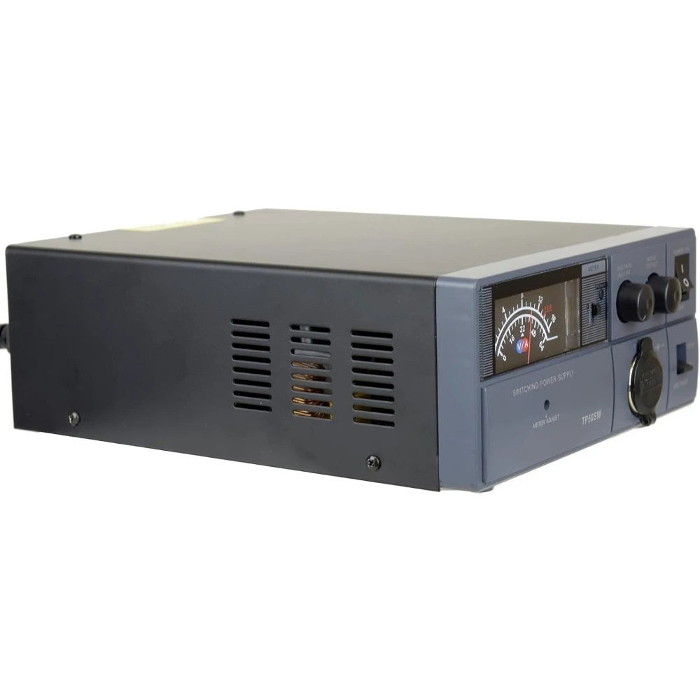 Upgraded version TP50SW 50 Amp 13.8V Analog DC Power Supply with Cigarette Plug,Black,Free shippment
