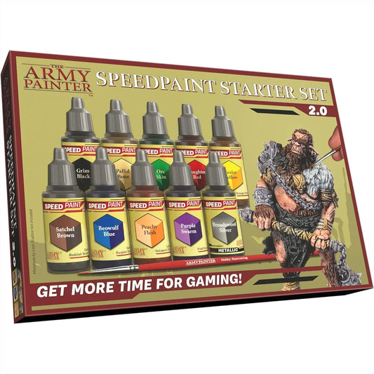 Speedpaint 2.0 Starter Paint Set, 10 x 18 ml Acrylic Contrast Paints with One-Coat Formula for DnD and Warhammer Figures