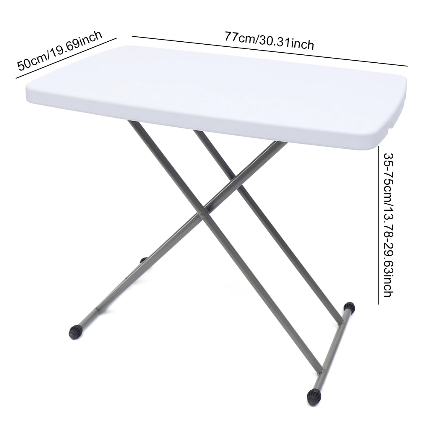 Portable Folding Table，Adjustable Height and Foldable Design Table,HDPE and steel Material,High Stability Table