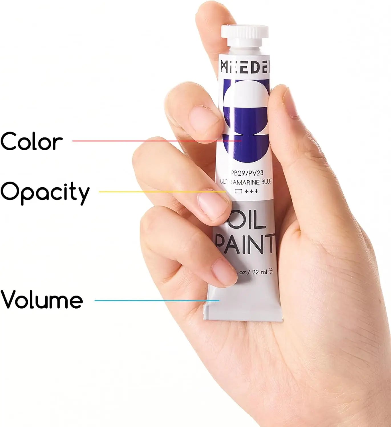 24-Color Oil Paint Set, Non-Toxic 22ml Tubes for Canvas Painting - Premium Artist Supplies