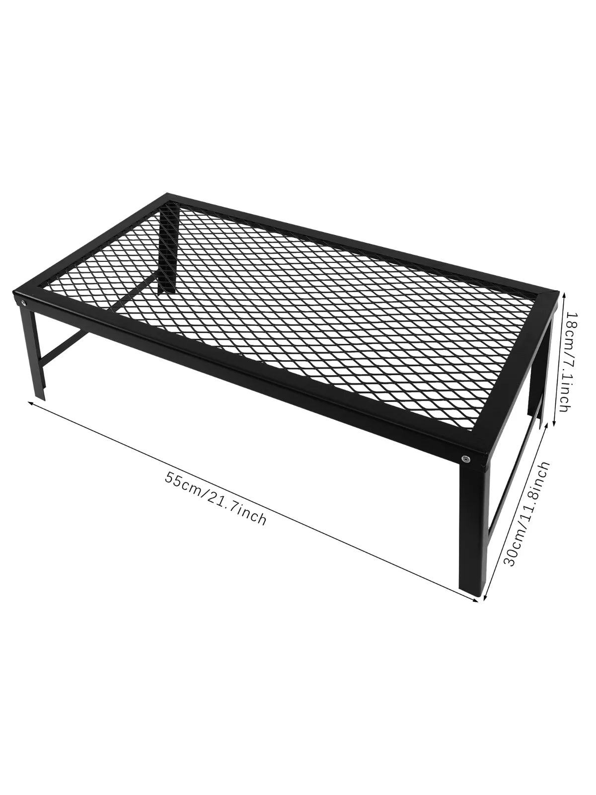 Folding Grill Rack Portable Barbecue Net Table BBQ Iron Campfire Grill Suitable for Outdoor Barbecues Picnics Camping