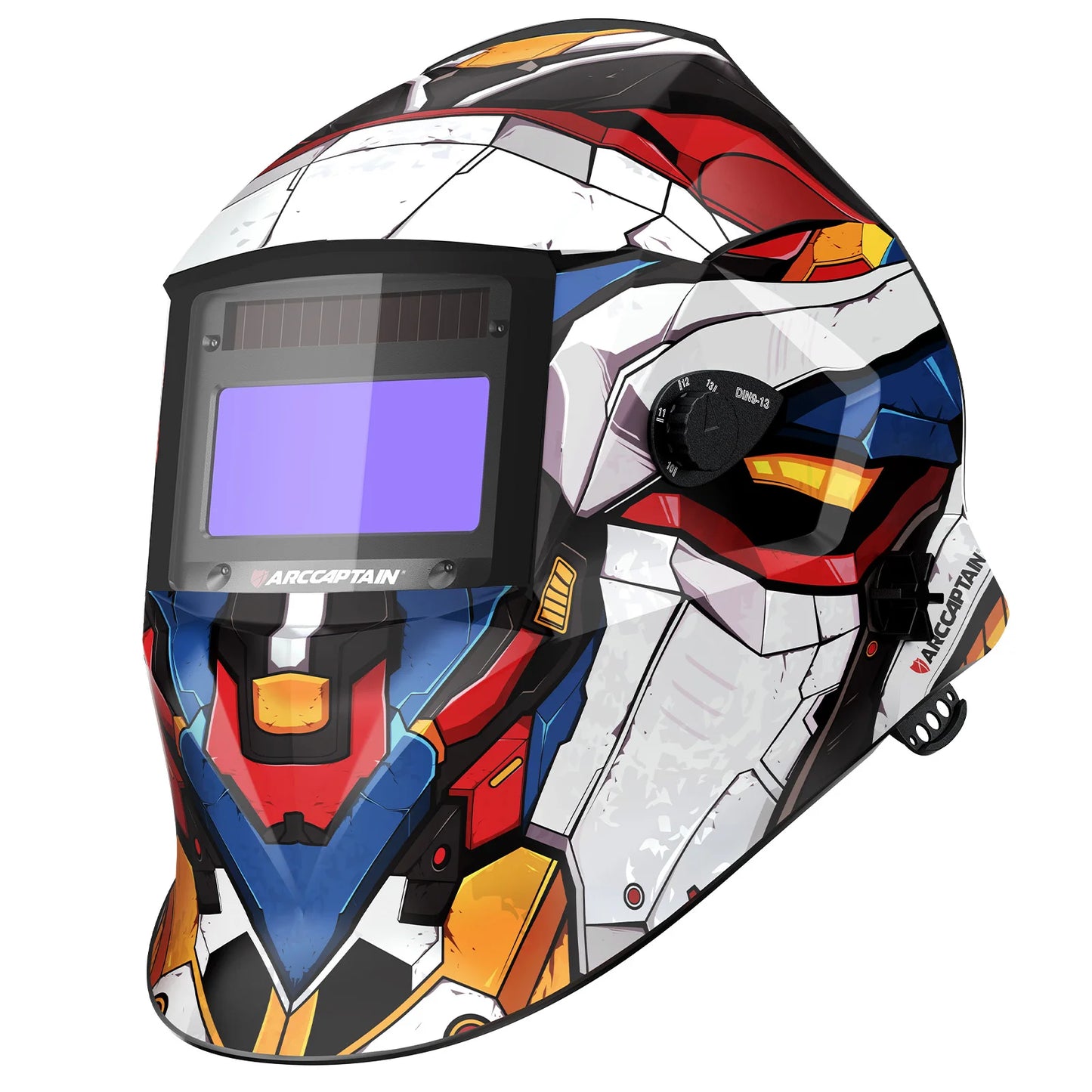 ARCCAPTAIN Auto Darkening Welding Helmet Nylon Welder Mask Large View True Color DIN4 1/1/1/1 Soldering Mask for TIG MIG MMA CUT