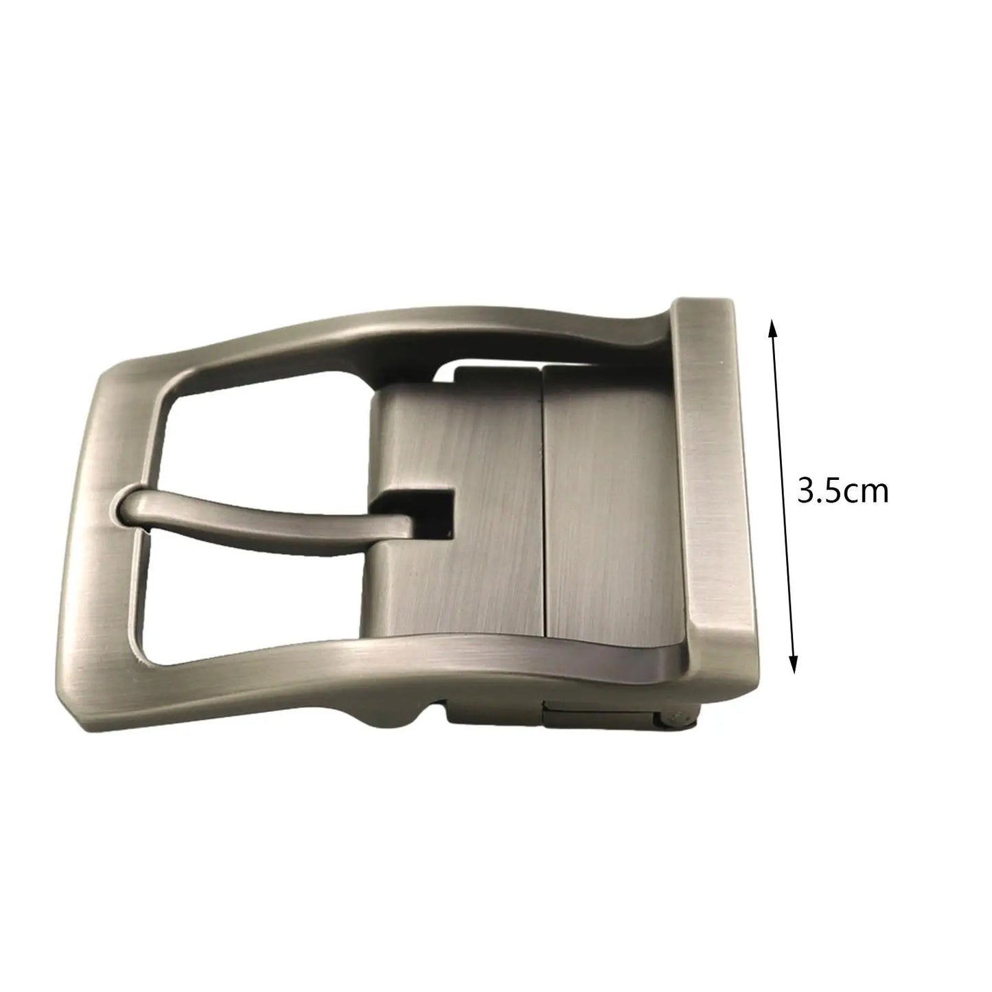 Alloy Mens Belt Buckle Replacement Reversible Rectangular Single Prong Accessory for Leather Crafts or Bag Fixing