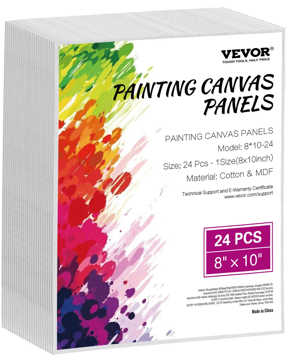 SucceBuy Canvas Boards Painting White Canvases Painting Canvas Panels Sketching Acrylic Oil Painting Watercolor Paint Canvas