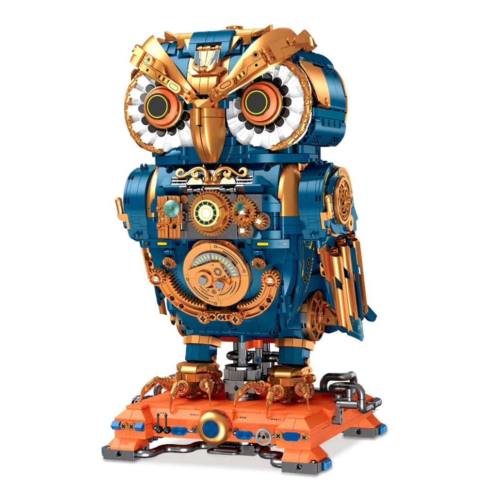 Mechanical Steampunk Owl Building Bricks - 3210PCS Intricate Gear Design Owl Model Kit for Adults Kids Display & Collection Toy