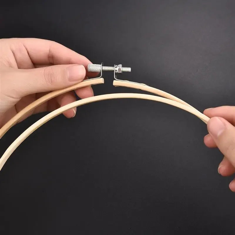 10pcs/Set Dia 10-30cm Wooden Embroidery Hoops Frame Set Bamboo Embroidery Hoop Rings For DIY Cross Stitch Needle Craft Tool