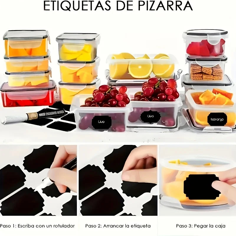 12pcs Food Storage Container Set With Easy-Snap Lids - Airtight Plastic Containers Christmas Gift For Pantry And Kitchen Organiz