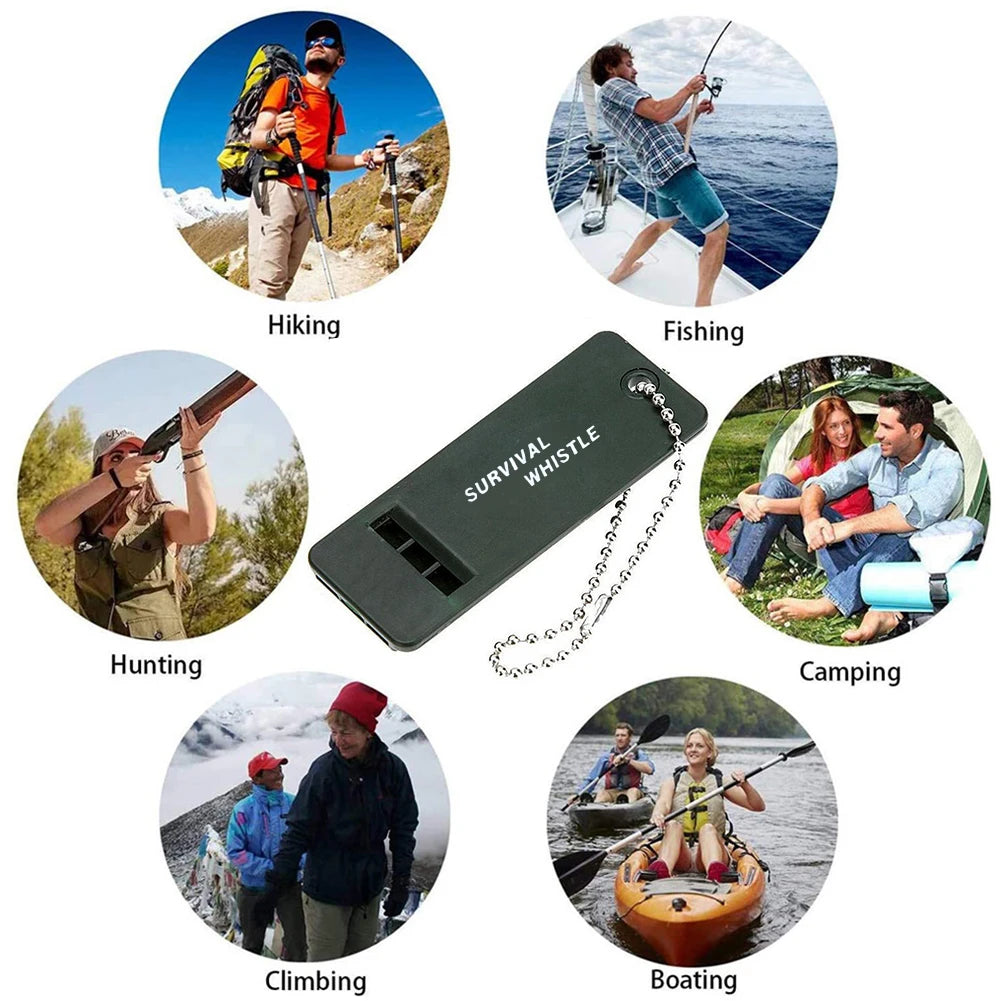 1-20PCS Survival Whistle High Decibel Emergency Whistle for Outdoor Camping&Hiking 3-Frequency Design Loud Safety Alarm Aid Tool